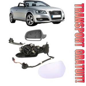 Oglinda Stanga AUDI A3 Convertible (8P7) din 2008 - 2013, Auto, Reglaj electric, Completa