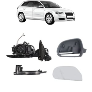 Oglinda Stanga AUDI A3 Sportback (8PA) din 2004 - 2013, Auto, Reglaj electric, Completa - Img 2