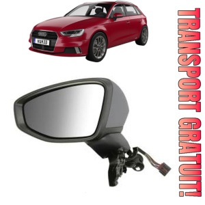 Oglinda Stanga AUDI A3 Sportback (8YA, 8YF) din 2019 - 2024, Auto, Reglaj electric, Completa