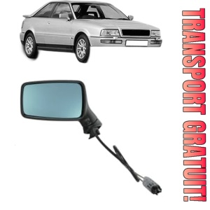 Oglinda Stanga AUDI COUPE B3 (89, 8B3) din 1988 - 1996, Auto, Reglaj mecanic, Completa