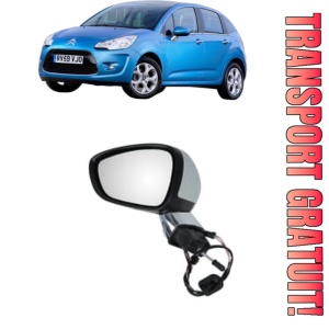 Oglinda Stanga CITROEN C3 II Hatchback Van (SC_) din 2010 - 2016, Auto, Reglaj electric, Completa