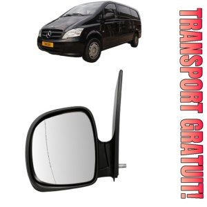 Oglinda Stanga MERCEDES-BENZ VITO / MIXTO Van (W639) din 2003 - 2014, Auto, Reglaj manual, Completa