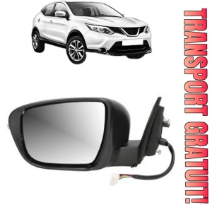 Oglinda Stanga NISSAN QASHQAI II (J11, J11_) din 2013 - 2020, Auto, Reglaj electric, Completa
