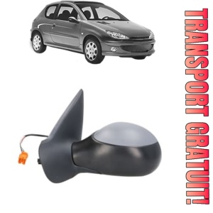 Oglinda Stanga PEUGEOT 206 Hatchback (2A/C) din 1998 - 2012, Auto, Reglaj electric, Completa