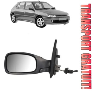 Oglinda Stanga PEUGEOT 306 Hatchback (7A, 7C, N3, N5) din 1993 - 2002, Auto, Reglaj mecanic, Completa