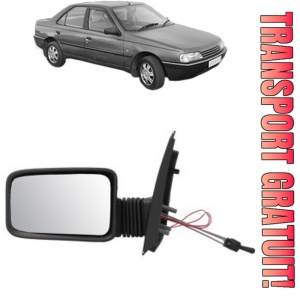 Oglinda Stanga PEUGEOT 405 II (4B) din 1992 - 1997, Auto, Reglaj mecanic, Completa