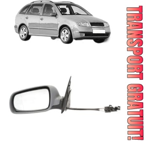 Oglinda Stanga SKODA FABIA I Combi (6Y5) din 2000 - 2007, Auto, Reglaj mecanic, Completa