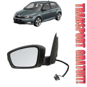 Oglinda Stanga SKODA FABIA III (NJ3) din 2014 - 2021, Auto, Reglaj electric, Completa