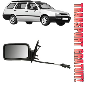 Oglinda Stanga Volkswagen GOLF III Variant (1H5) din 1993 - 1999, Auto, Reglaj mecanic, Completa