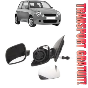 Oglinda Stanga Volkswagen LUPO I (6X1, 6E1) din 1998 - 2005, Auto, Reglaj mecanic, Completa