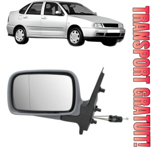 Oglinda Stanga Volkswagen POLO III CLASSIC (6V2) din 1995 - 2002, Auto, Reglaj mecanic, Completa
