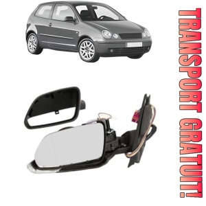 Oglinda Stanga Volkswagen POLO IV (9N_, 9A_) din 2001 - 2009, Auto, Reglaj electric, Completa