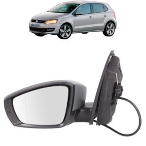 Oglinda Stanga Volkswagen POLO V Hatchback Van (6R1, 6C1) din 2009 - 2014, Auto, Reglaj mecanic, Completa - Img 2