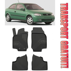 Opel Astra G Din 1998 - 2009, Sedan , Set Covorase Auto Tip Tavita Premium 3D, din cauciuc