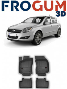 Opel Astra H, Coupe, Din 2004 - 12.2014 , Set Covorase Auto Tip Tavita Premium 3D, din cauciuc accesorii pentru autoturismul tau - masina v172638