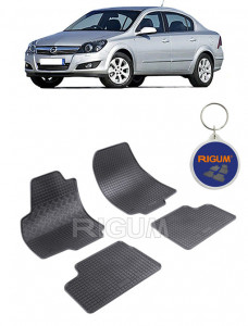 Opel Astra H, Sedan, fabricat din 2004 - 12.2014, set covorase auto dedicate, din cauciuc 100% Premium accesorii pentru autoturismul tau - masina v158278