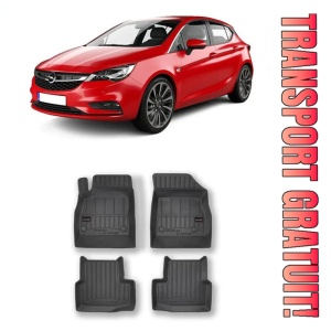Opel Astra K, Combi, Din 04.2016 - Prezent , Set Covorase Auto Tip Tavita Premium 3D, din cauciuc