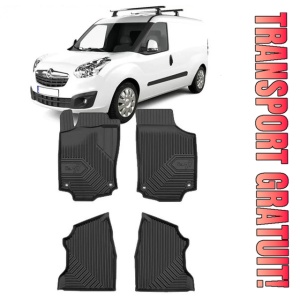 Opel Combo C Din 2001 - 2011, Van , Set Covorase Auto Tip Tavita Premium 3D, din cauciuc