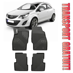 Opel Corsa D Din 2006 - 11.2014, Hatchback , Set Covorase Auto Tip Tavita Premium 3D, din cauciuc
