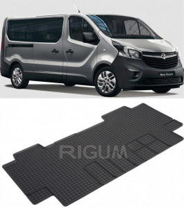 Opel Vivaro C, Van, fabricat din 03.2019 - Prezent, Rand 2, Masina Are 5 Locuri, set covorase auto dedicate, din cauciuc 100% Premium accesorii pentru autoturismul tau - masina v156997