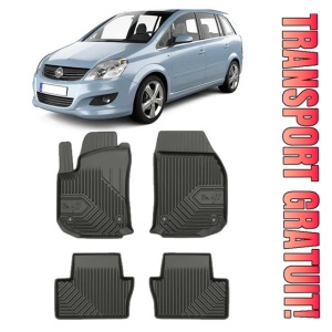 Opel Zafira B Din 05.2005 - 2014, Van , Set Covorase Auto Tip Tavita Premium 3D, din cauciuc