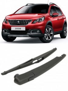 Peugeot 2008 I Brat stergator pentru luneta spate cu lamela 300 mm, compatibil cu Peugeot 2008 I SUV fabricat intre 2013, calitate extra accesorii pentru autoturismul tau - masina v92153