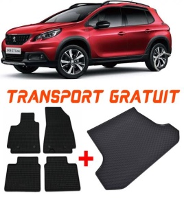 Peugeot 2008 I Suv din 04.2013 - 12.2019 *4, Set Covorase + tavita portbagaj auto accesorii pentru autoturismul tau - masina v156