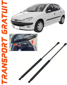 Peugeot 206 Set 2 amortizoare pentru portbagaj / haion Krosno compatibil cu Peugeot 206 Hatchback fabricat intre 1998-2009 accesorii pentru autoturismul tau - masina v89173