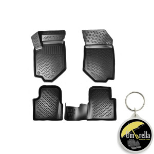 Peugeot 208 II 2019- Set 4 covorase auto din cauciuc tip tavita premium line 3D accesorii pentru autoturismul tau - masina v242570
