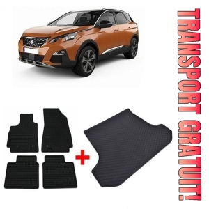 Peugeot 3008 II din 11.2016 - Prezent Suv Portbagaj Inferior *1, Set Covorase + tavita portbagaj auto
