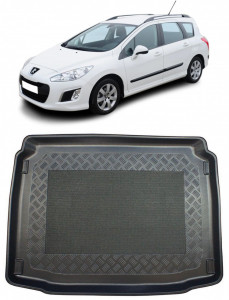 Peugeot 308 II Hatchback din 08.2013 - Prezent, Tavita Pentru Portbagaj Lux Premium Dedicata, Portbagaj Inferior Roata Rezerva Ingusta *2 accesorii pentru autoturismul tau - masina v197612