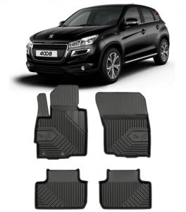 Peugeot 4008 Din 05.2012 - 03.2017, Suv , Set Covorase Auto Tip Tavita Premium 3D, din cauciuc accesorii pentru autoturismul tau - masina v168849