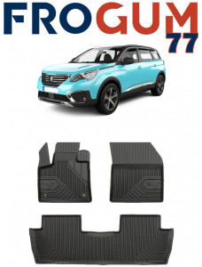Peugeot 5008 II Din 07.2017 - Prezent, Suv , Set Covorase Auto Tip Tavita Premium 3D, din cauciuc accesorii pentru autoturismul tau - masina v165348
