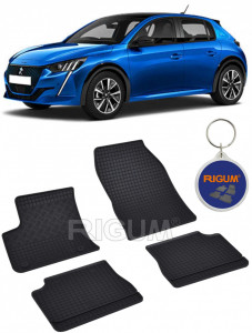 Peugeot E-208 II, Hatchback, fabricat din 01.2020 - Prezent, set covorase auto dedicate, din cauciuc 100% Premium accesorii pentru autoturismul tau - masina v153623