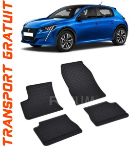 Peugeot E-208 II, Hatchback, fabricat din 01.2020 - Prezent, set covorase auto dedicate, din cauciuc 100% Premium accesorii pentru autoturismul tau - masina v153617