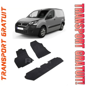 Peugeot Partner II, Van, fabricat din 2008 - 08.2018, 5 Locuri, set covorase auto dedicate, din cauciuc 100% Premium - Img 1
