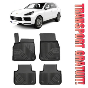 Porsche Cayenne II Din 05.2010 - 10.2017, Suv , Set Covorase Auto Tip Tavita Premium 3D, din cauciuc - Img 1
