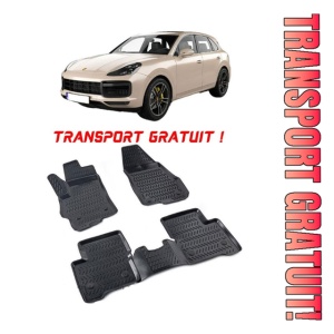 Porsche Cayenne III 2017-2025 Set 4 covorase auto din cauciuc tip tavita premium line 3D - Transport Gratuit!