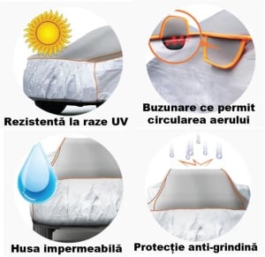 Prelata Antigrindina pentru auto Citroen C5 II (Rd / Td)2007-2017 - husa protectie antigrindina si intemperii meteo severe - anti-grindina vijelii furtuni pentru auto - Img 6