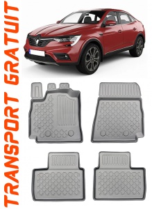Renault Arkana E-Tech Hybrid Din 03.2021 - Prezent, Suv , Set Covorase Auto Tip Tavita Premium 3D, din cauciuc accesorii pentru autoturismul tau - masina v163354