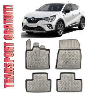 Renault Captur Set covorase auto tip tavita compatibile Renault Captur II E-Tech Full Hybrid fabricatie 08.2022 - prezent, caroserie suv