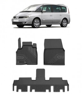 Renault Espace IV Din 10.2002 - 12.2014, Van , Set Covorase Auto Tip Tavita Premium 3D, din cauciuc Lichidare Stoc- TRANSPORT GRATUIT accesorii pentru autoturismul tau - masina v109154
