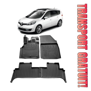 Renault Grand Scenic (2009-2016) Set Covorase auto tip tavita din cauciuc Premium Umbrella