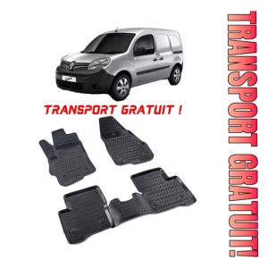 Renault Kangoo II 2007-2020 Set 4 covorase auto din cauciuc tip tavita premium line 3D - Transport Gratuit!