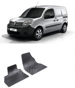 Renault Kangoo II, Van, fabricat din 2008 - Prezent, 2 Locuri, set covorase auto dedicate, din cauciuc 100% Premium accesorii pentru autoturismul tau - masina v159749