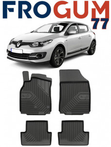 Renault Megane III Din 11.2008 - 12.2015, Hatchback , Set Covorase Auto Tip Tavita Premium 3D, din cauciuc accesorii pentru autoturismul tau - masina v168974