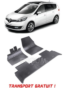 Renault Scenic III, Van, fabricat din 04.2009 - 11.2016, set covorase auto dedicate, din cauciuc 100% Premium - Transport Gratuit accesorii pentru autoturismul tau - masina v38103