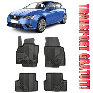 Seat Ibiza V Din 06.2017 - Prezent, Hatchback, 6F/Kj1 , Set Covorase Auto Tip Tavita Premium 3D, din cauciuc
