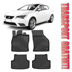 Seat Leon III 5F Din 11.2012 - 02.2020, Combi , Set Covorase Auto Tip Tavita Premium 3D, din cauciuc
