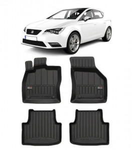 Seat Leon IV Kl, Combi, Din 03.2020 - Prezent , Set Covorase Auto Tip Tavita Premium 3D, din cauciuc accesorii pentru autoturismul tau - masina v170037